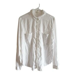 Cloth & Stone White Button Down Shirt Size Medium